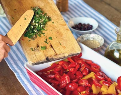 Bell Pepper Casserole & Panino di Giovanni with Italian Salsa Verde Class