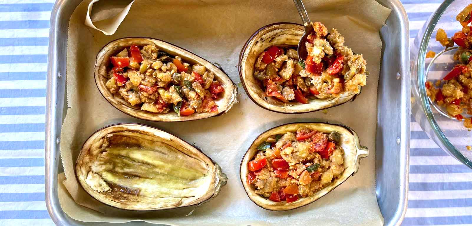 Melanzane a Barchetta - Stuffed Eggplant Boats Class