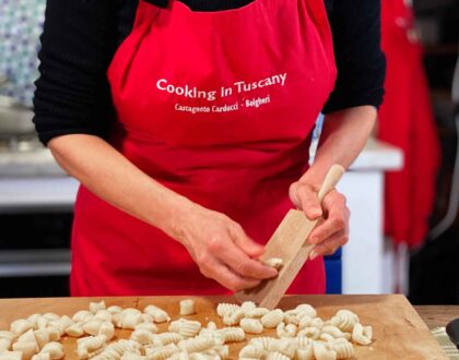 Flour Gnocchi with Sweet Pea and Pancetta Sauce