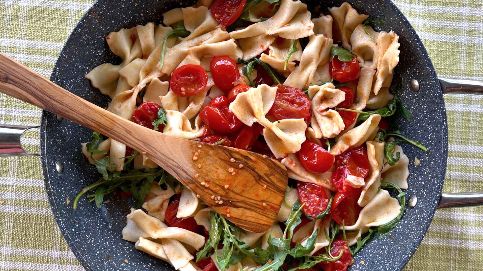 Handmade Farfalle & Rocket Cherry Tomato Sauce