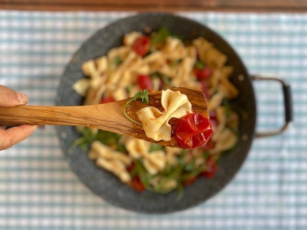 Handmade Farfalle with Fresh Rocket and Cherry Tomato Sauce