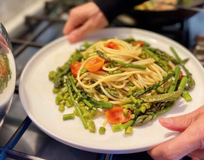 Asparagus Sauce with Sage and Tomatoes
