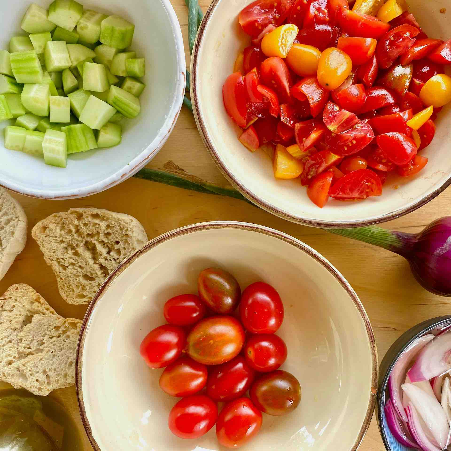 Panzanella - Tuscan summer bread salad