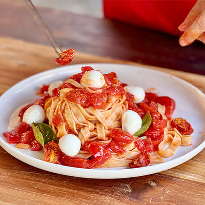 Handmade Fettuccine & Three Tomato Sauce